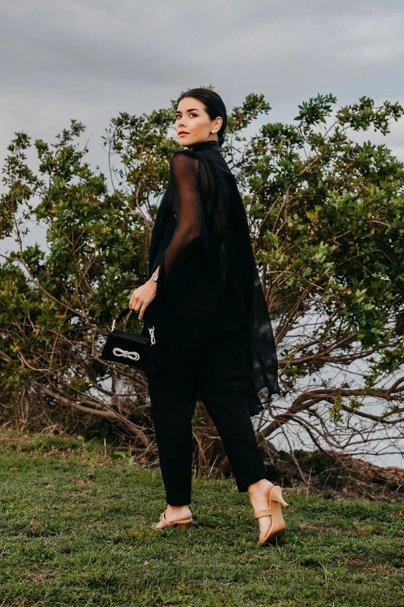 Siena Silk Chiffon Cape
