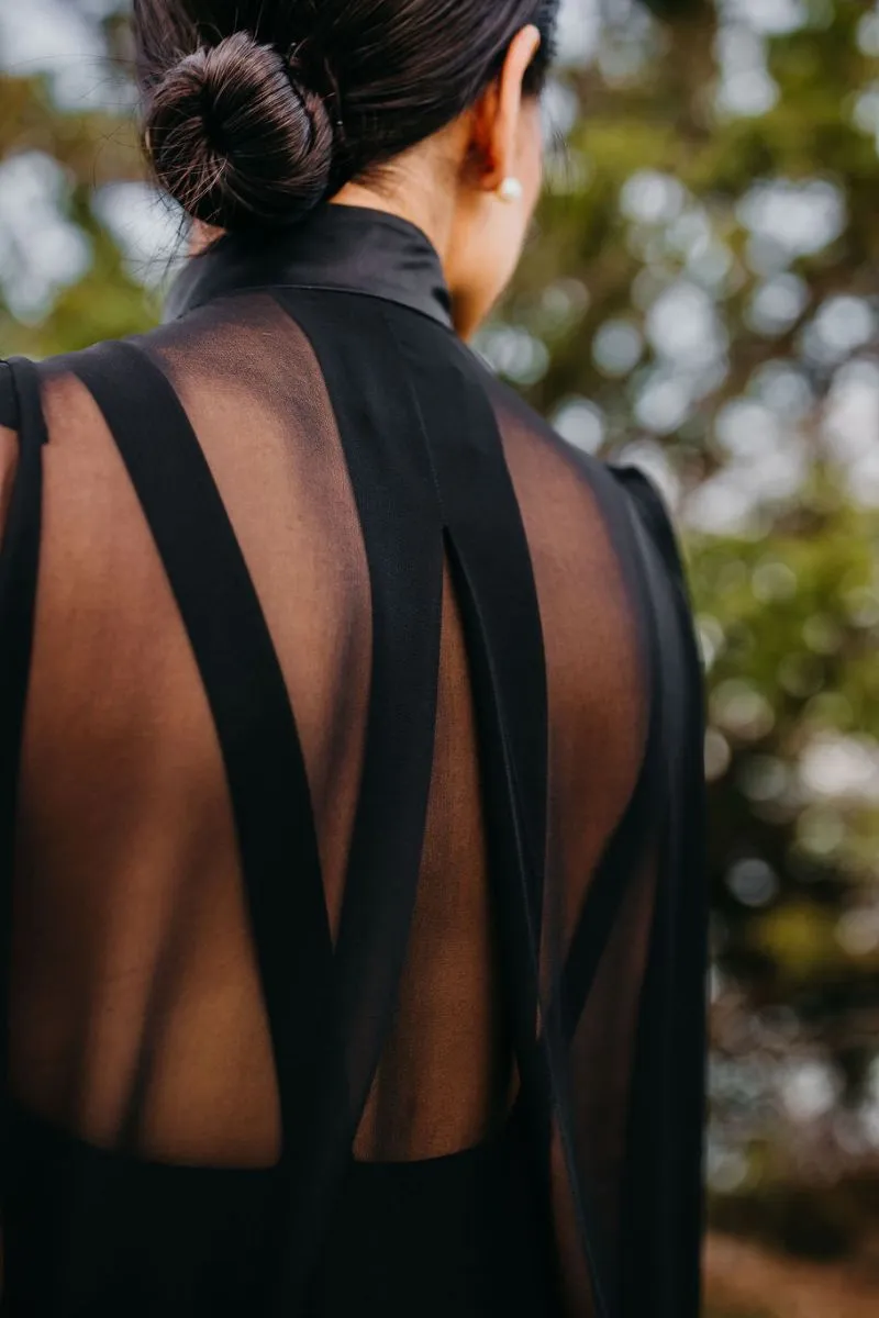 Siena Silk Chiffon Cape