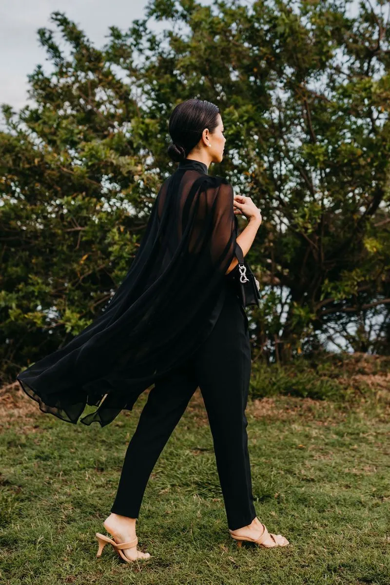 Siena Silk Chiffon Cape