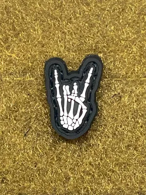 Skeleton Rock PVC Cat Eye Morale Patch