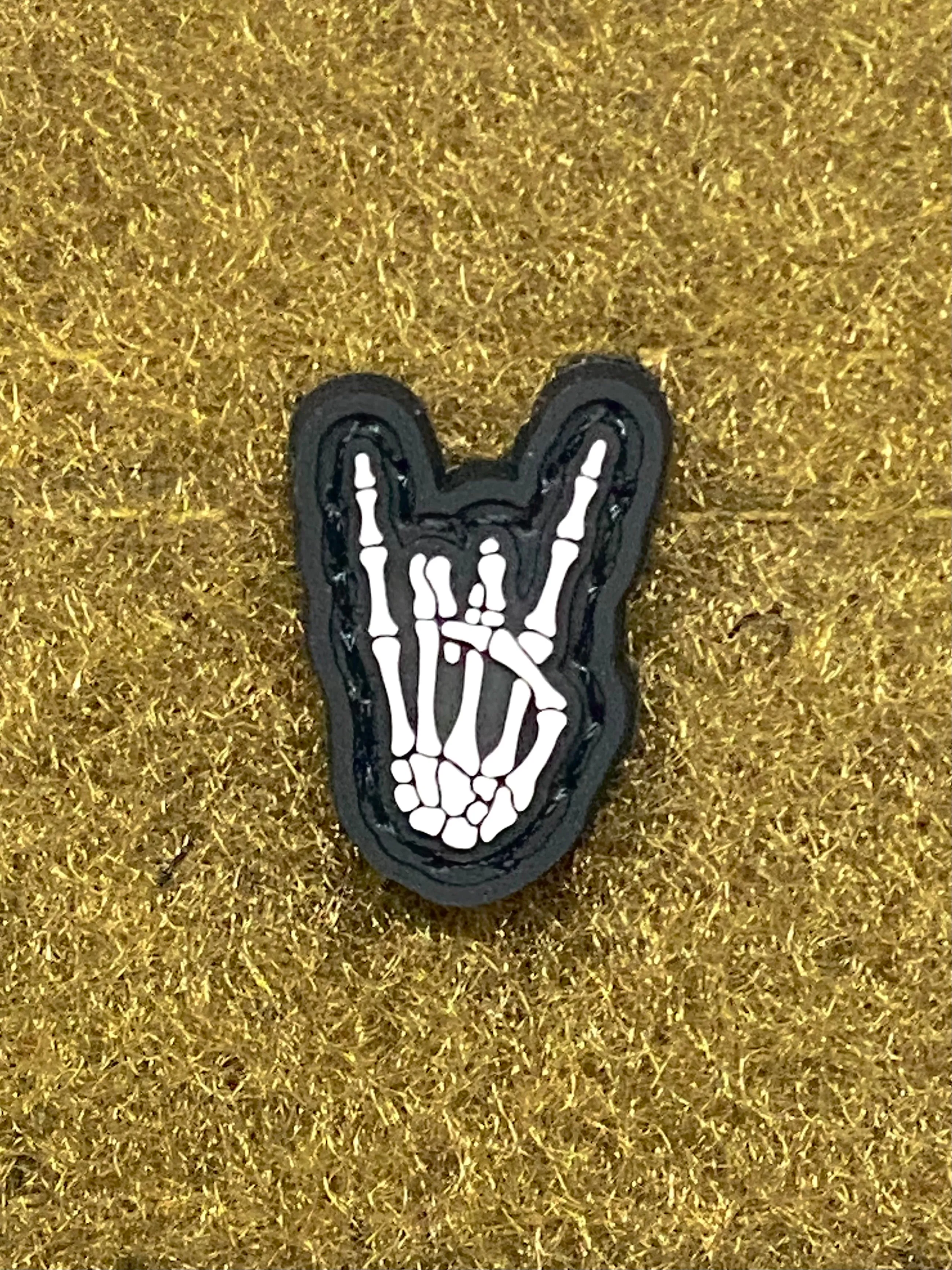 Skeleton Rock PVC Cat Eye Morale Patch