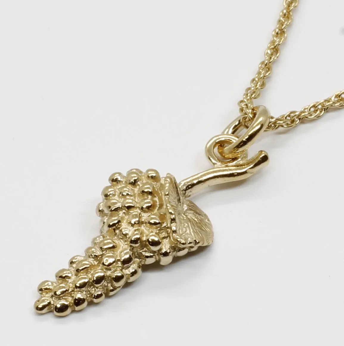 Small Gold Vermeil Grape Cluster Necklace Grape Lover Gift For Her