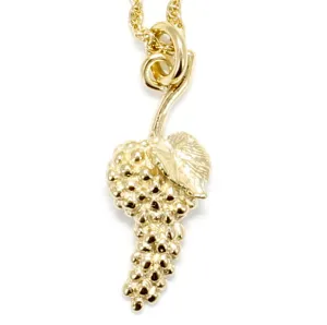 Small Gold Vermeil Grape Cluster Necklace Grape Lover Gift For Her