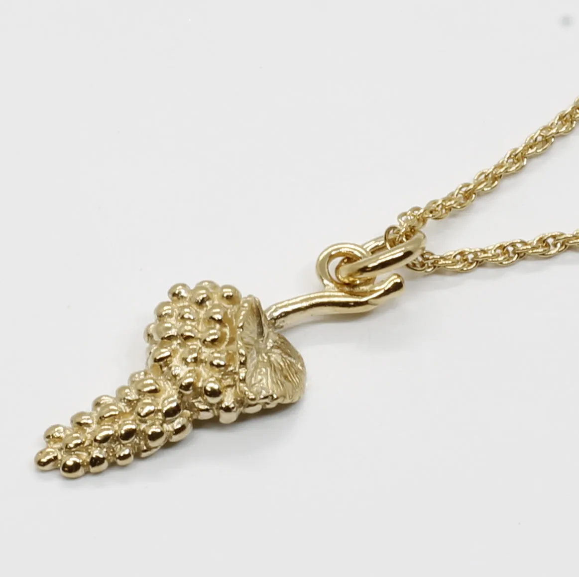 Small Gold Vermeil Grape Cluster Necklace Grape Lover Gift For Her