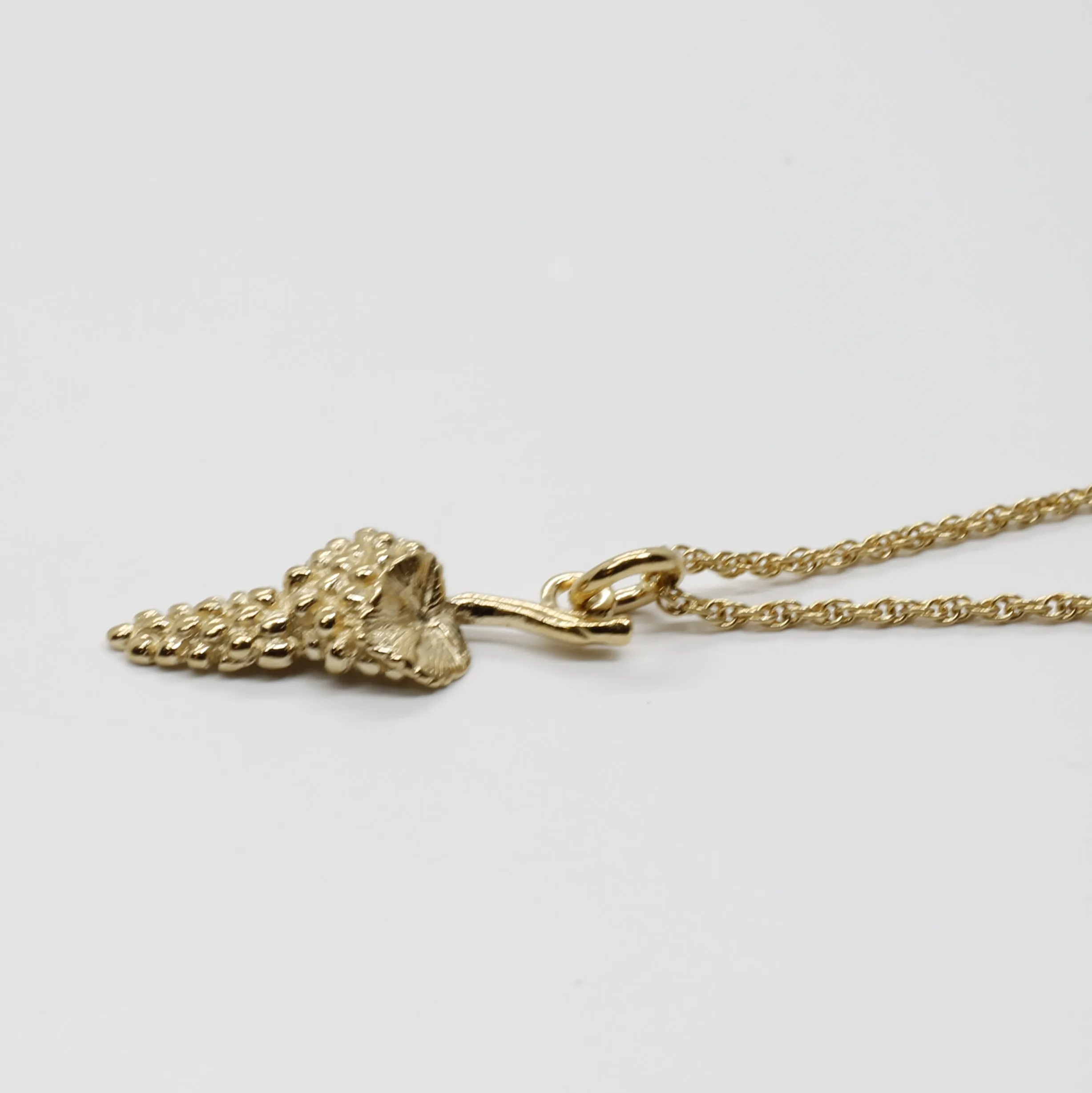 Small Gold Vermeil Grape Cluster Necklace Grape Lover Gift For Her