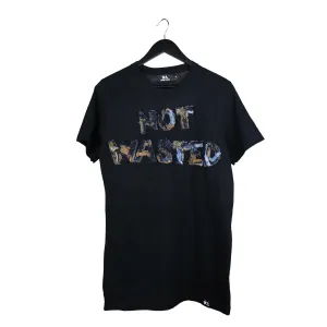 Start Today - Upcycled t-shirt with denim patches