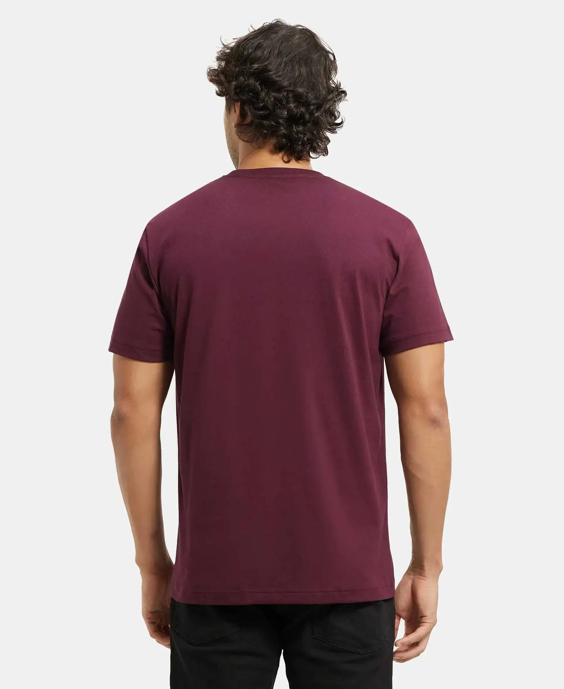 Super Combed Cotton Rich Round Neck Half Sleeve T-Shirt - Wine Tasting