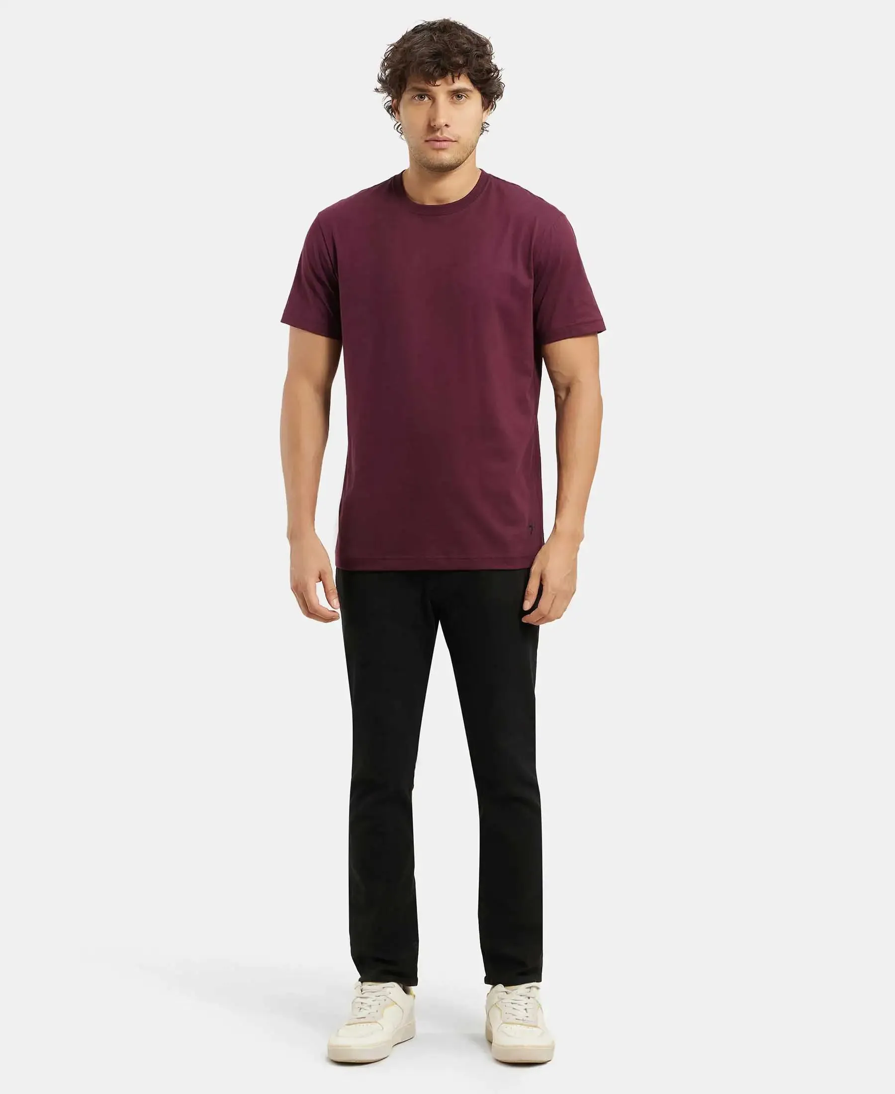 Super Combed Cotton Rich Round Neck Half Sleeve T-Shirt - Wine Tasting