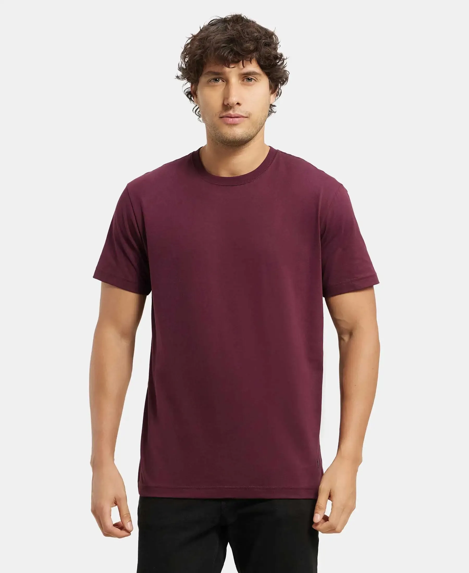 Super Combed Cotton Rich Round Neck Half Sleeve T-Shirt - Wine Tasting