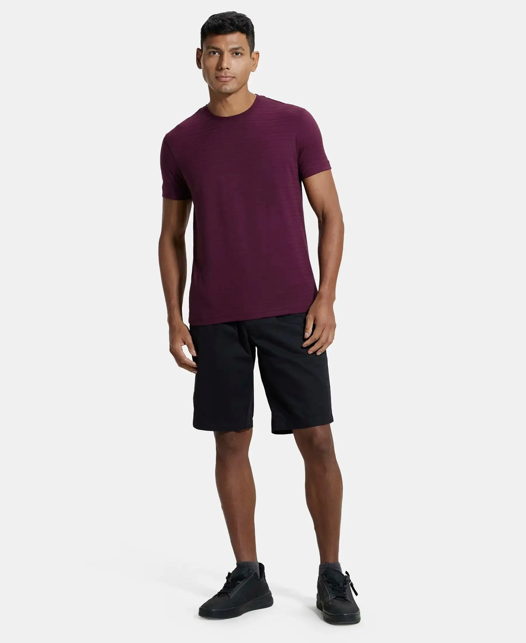 Super Combed Supima Cotton Round Neck Half Sleeve T-Shirt - Wine Tasting