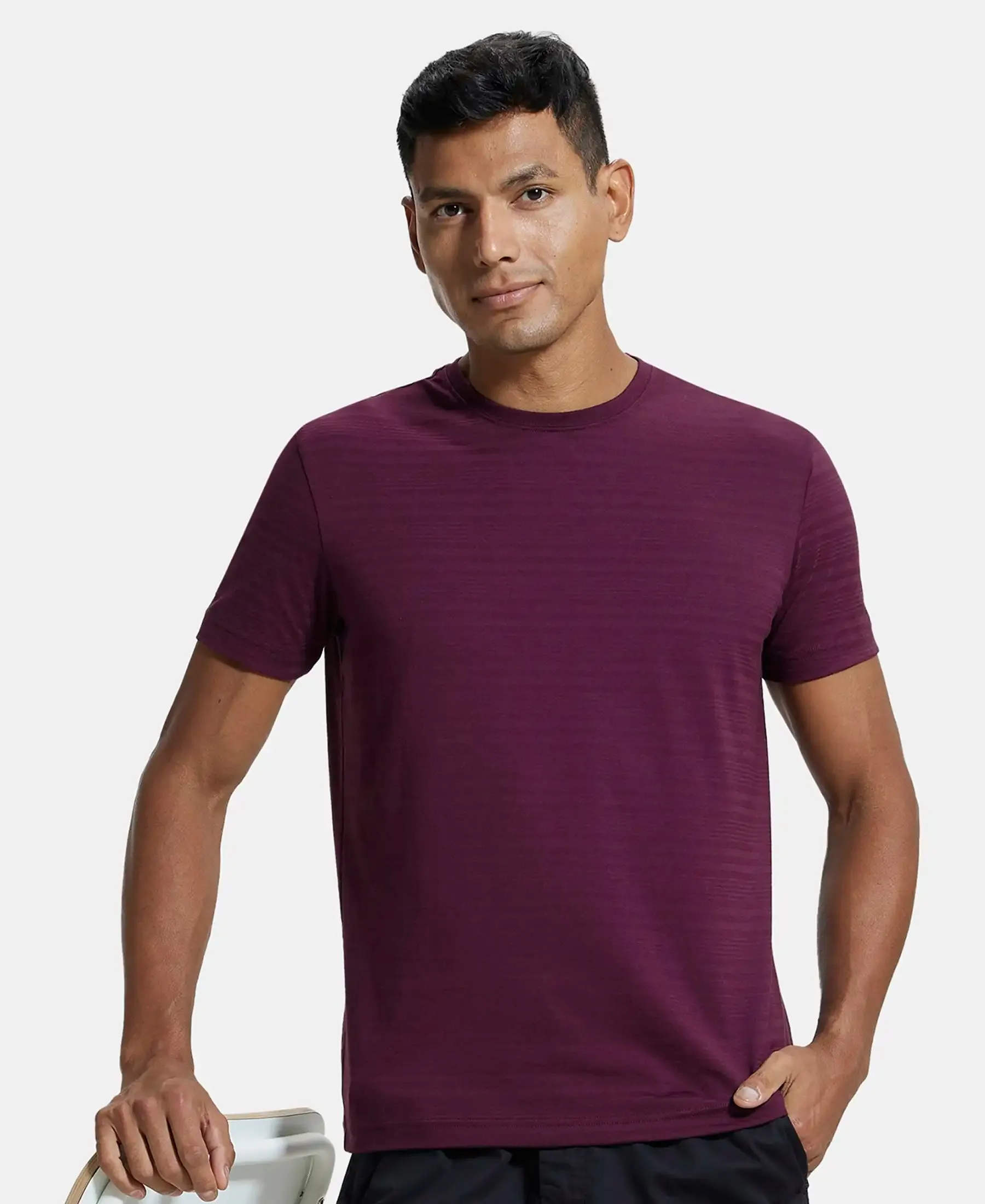 Super Combed Supima Cotton Round Neck Half Sleeve T-Shirt - Wine Tasting