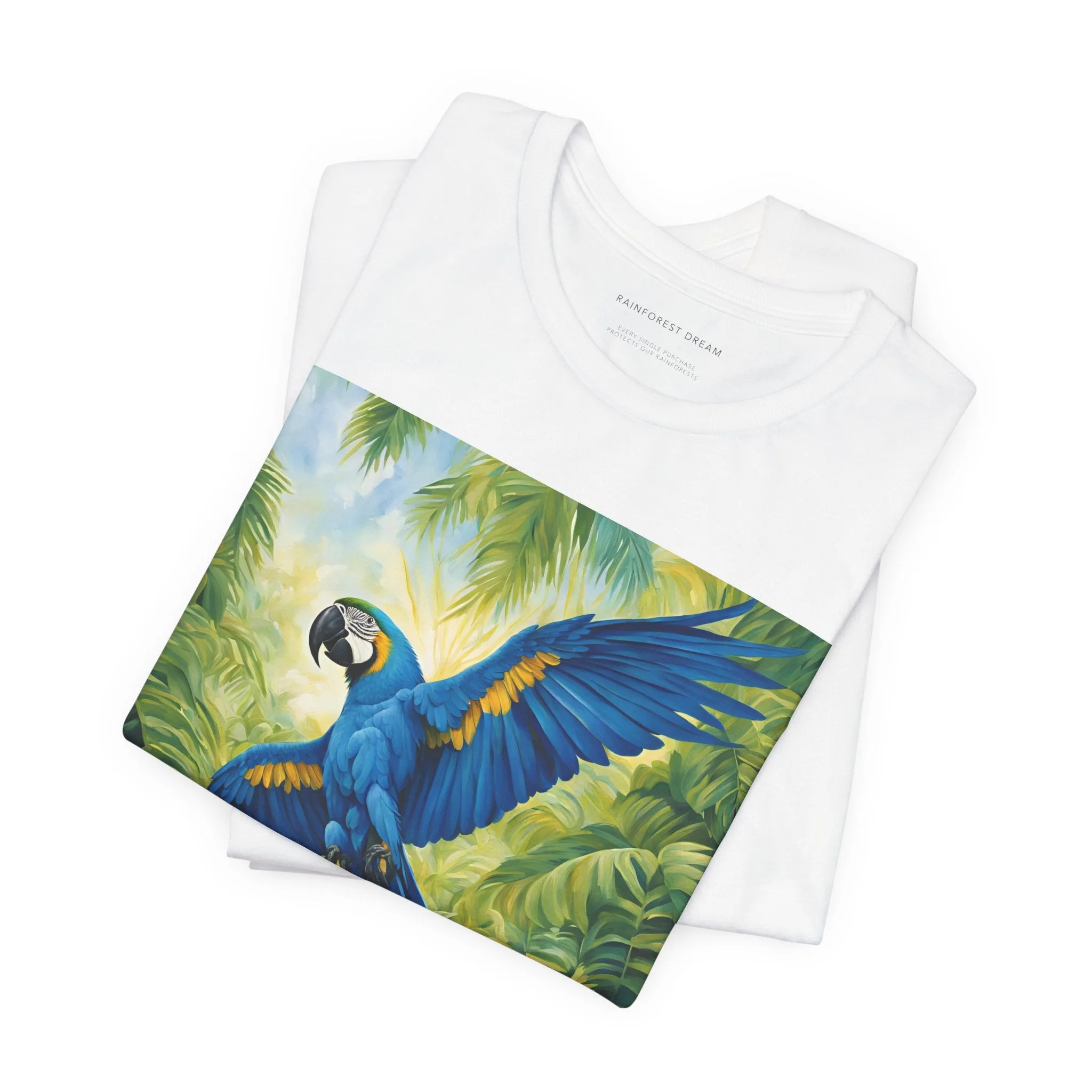 Swooping Blue Macaw Tee
