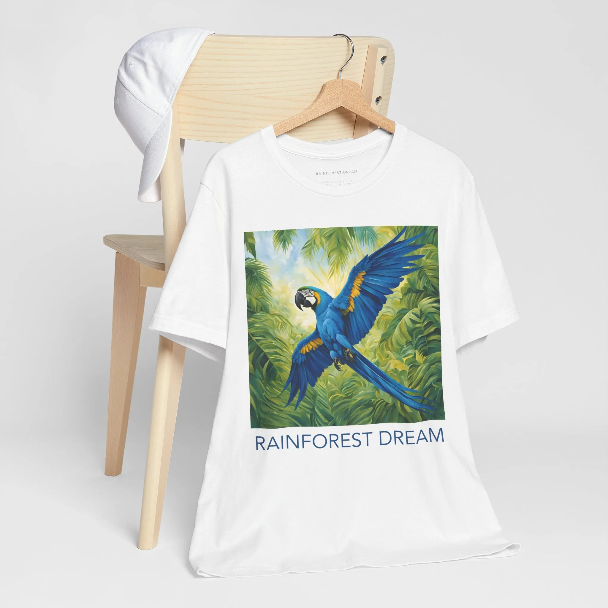 Swooping Blue Macaw Tee