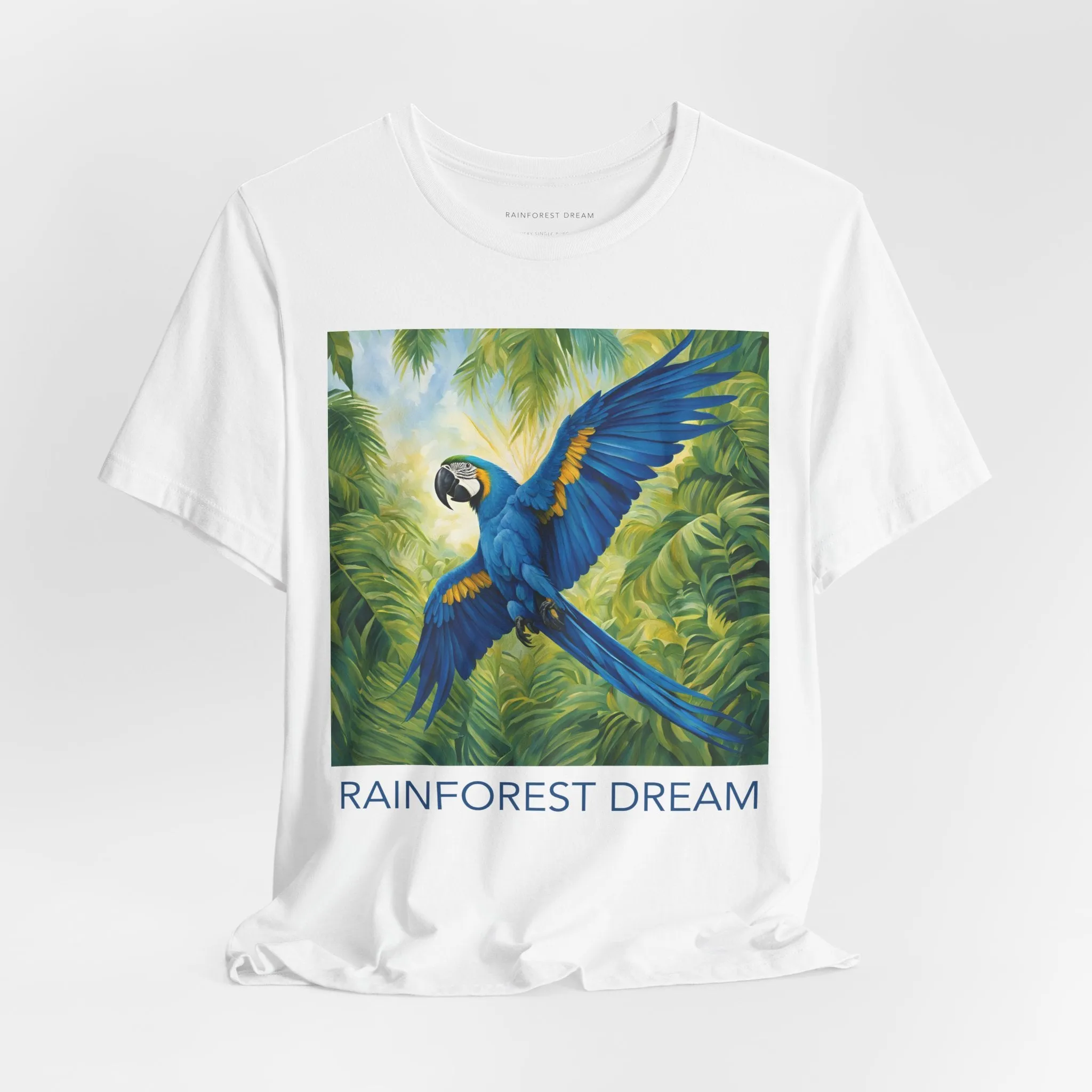 Swooping Blue Macaw Tee