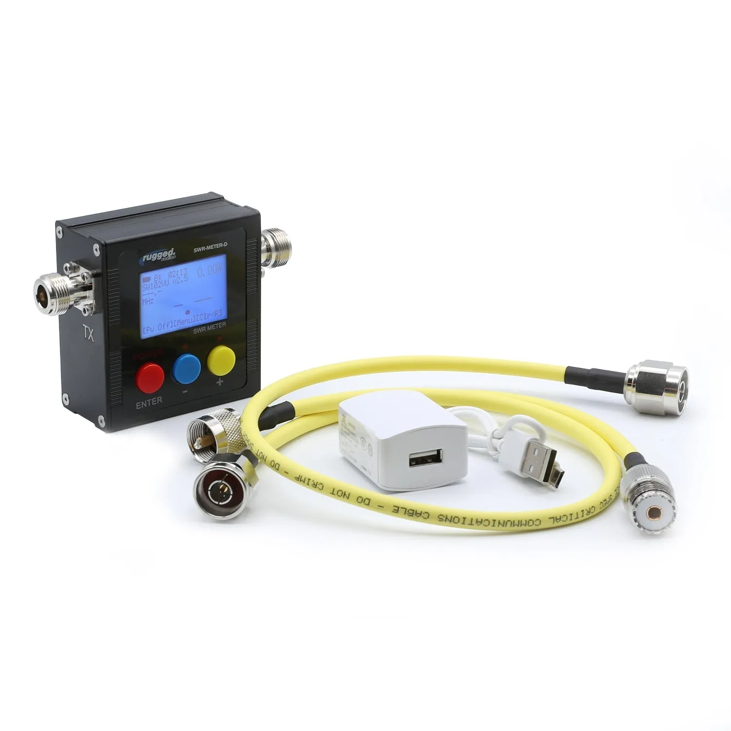 SWR UHF & VHF Antenna Power Meter with Cables