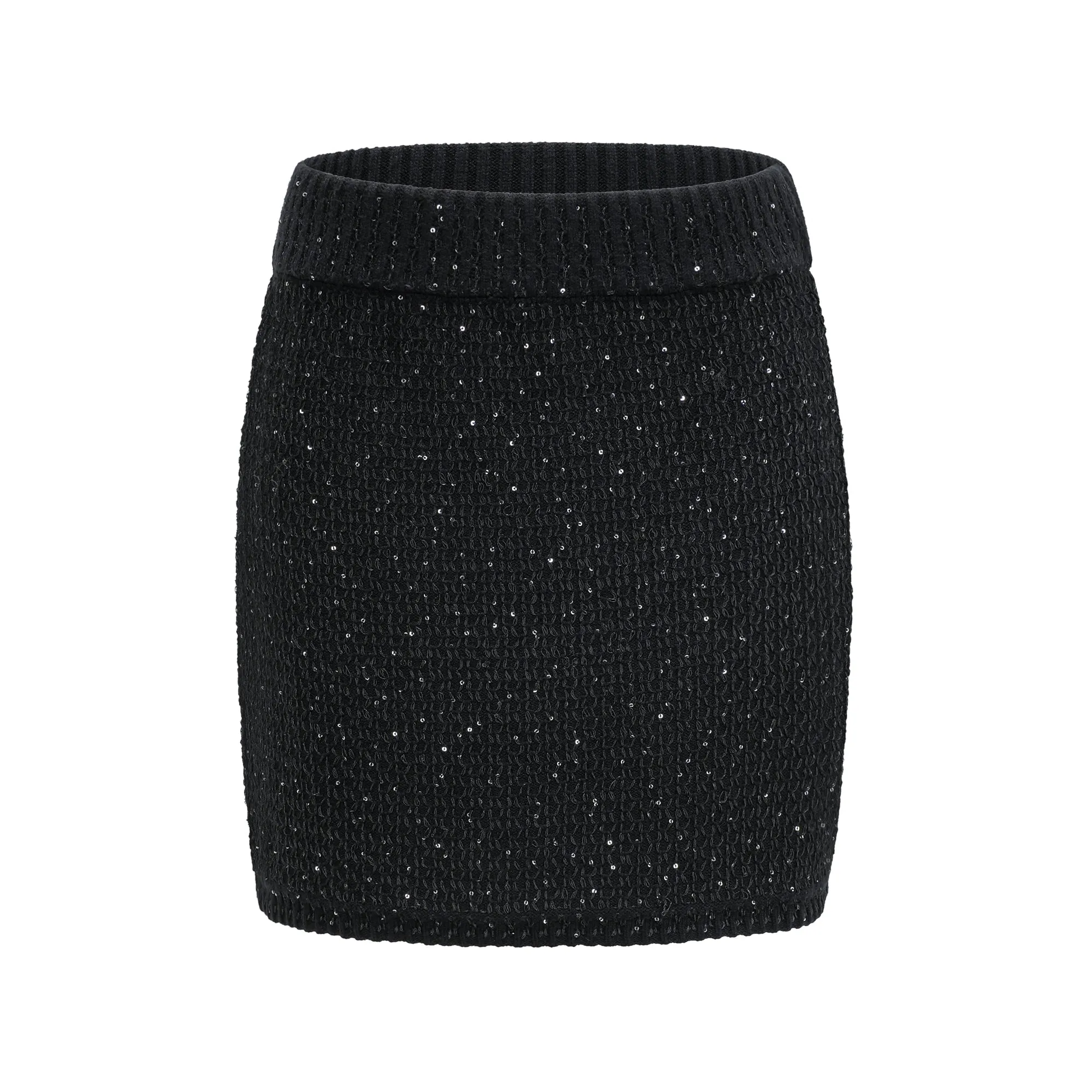 Sylvestra knitted cropped jacket & skirt matching set
