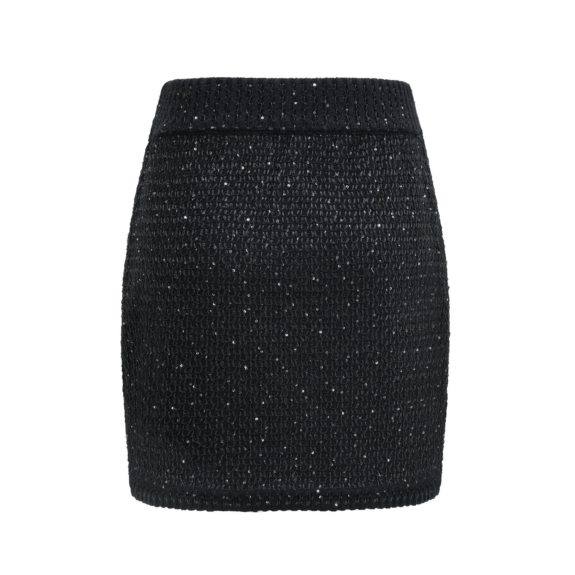 Sylvestra knitted cropped jacket & skirt matching set