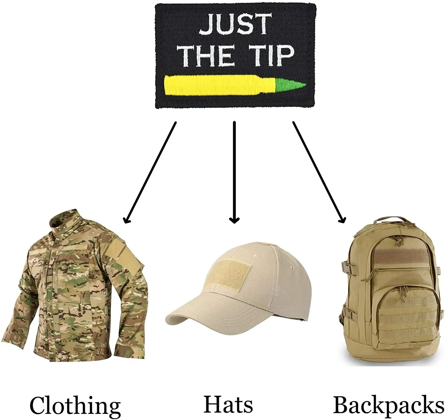 Tactical-Black Flag Patch 4-Pack Set, Embroidered, Hook and Loop (Set 2)