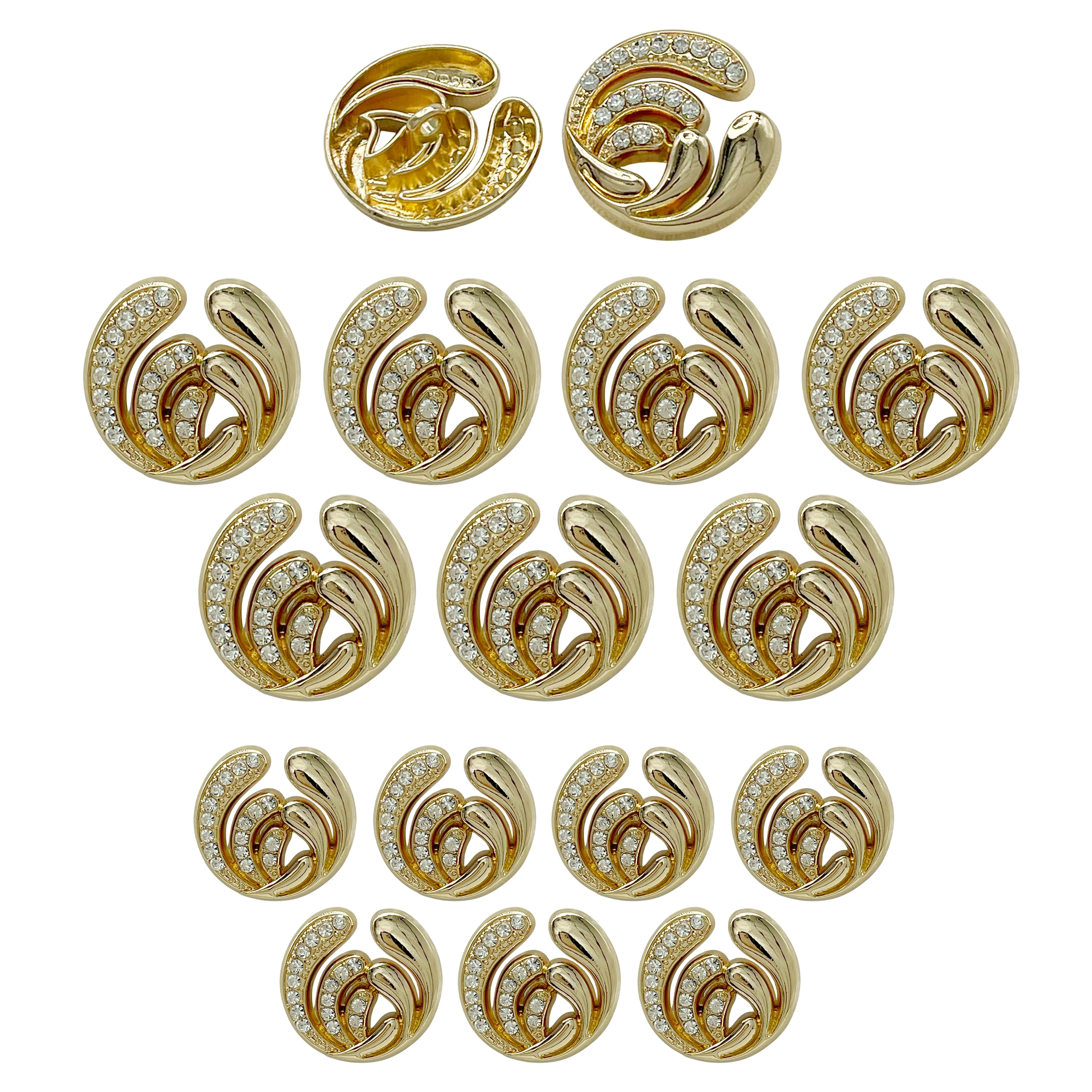 Twirling Elegance Metal Buttons