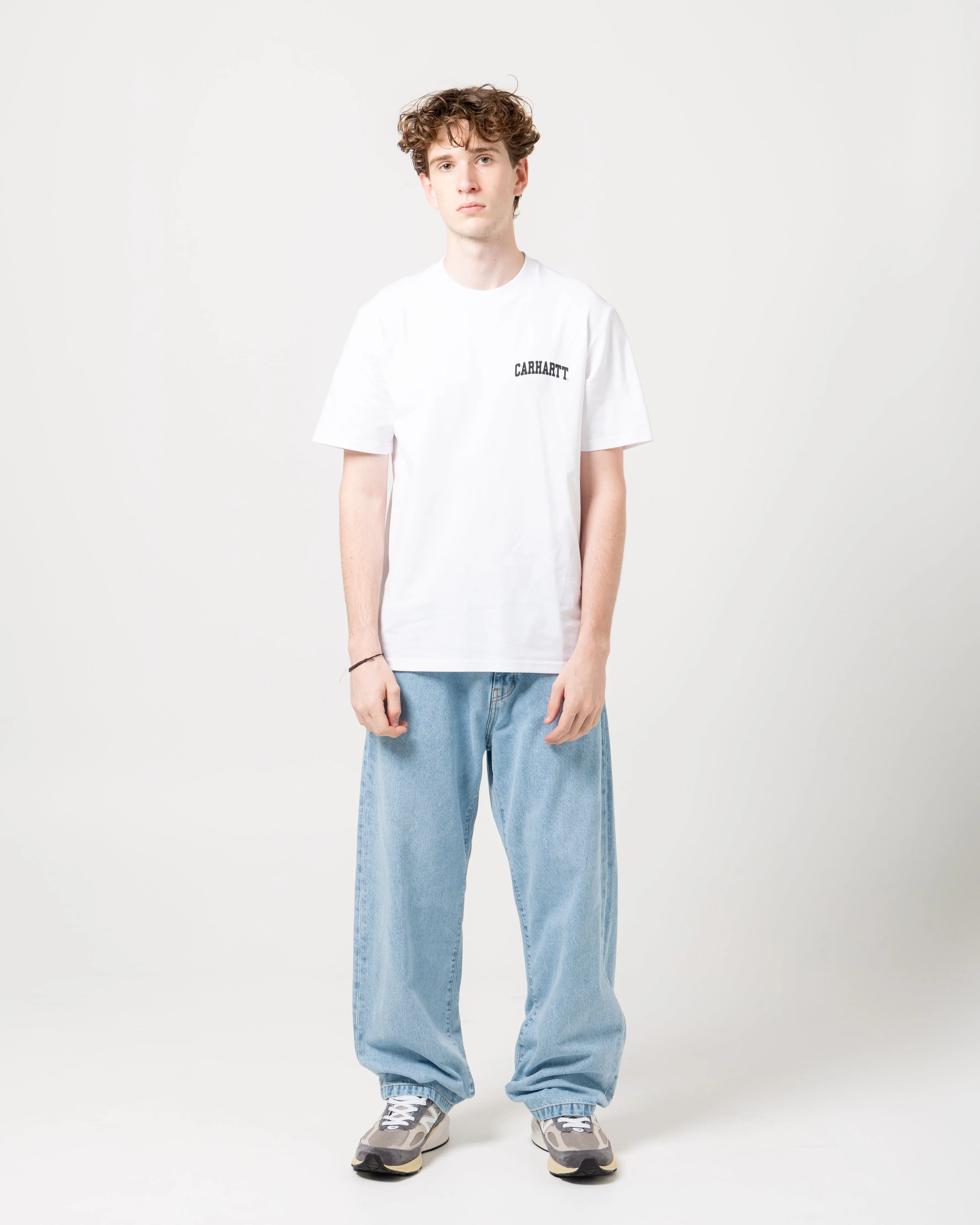 University Script Tee | White