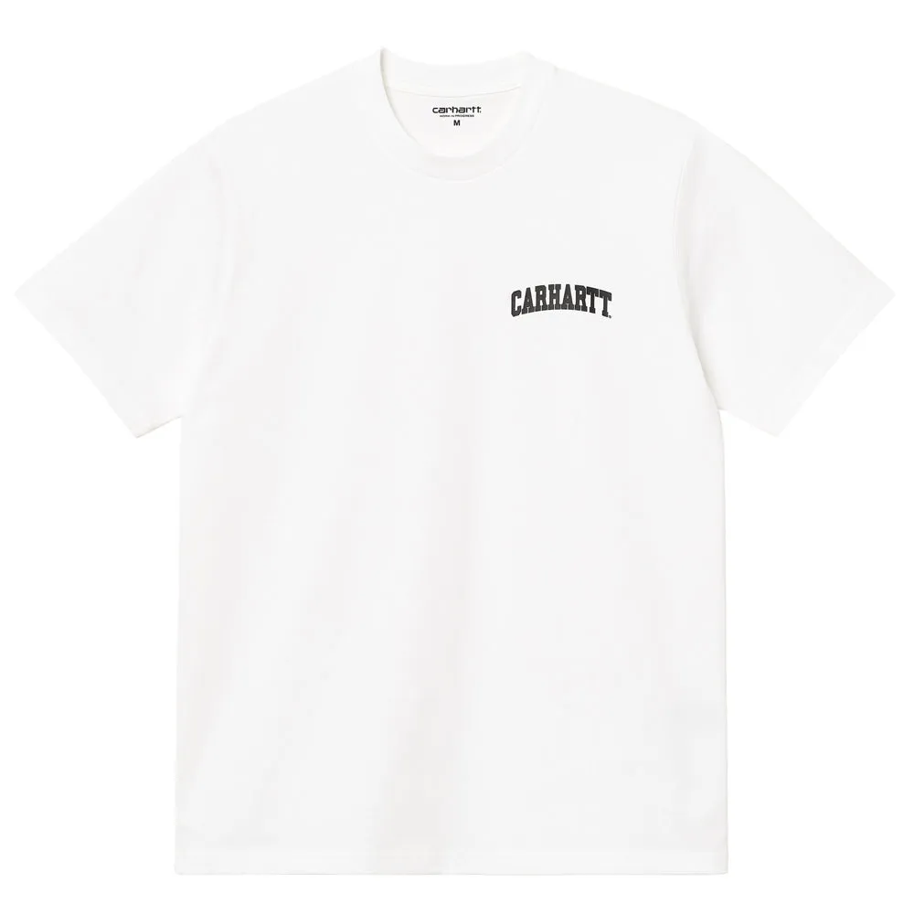 University Script Tee | White