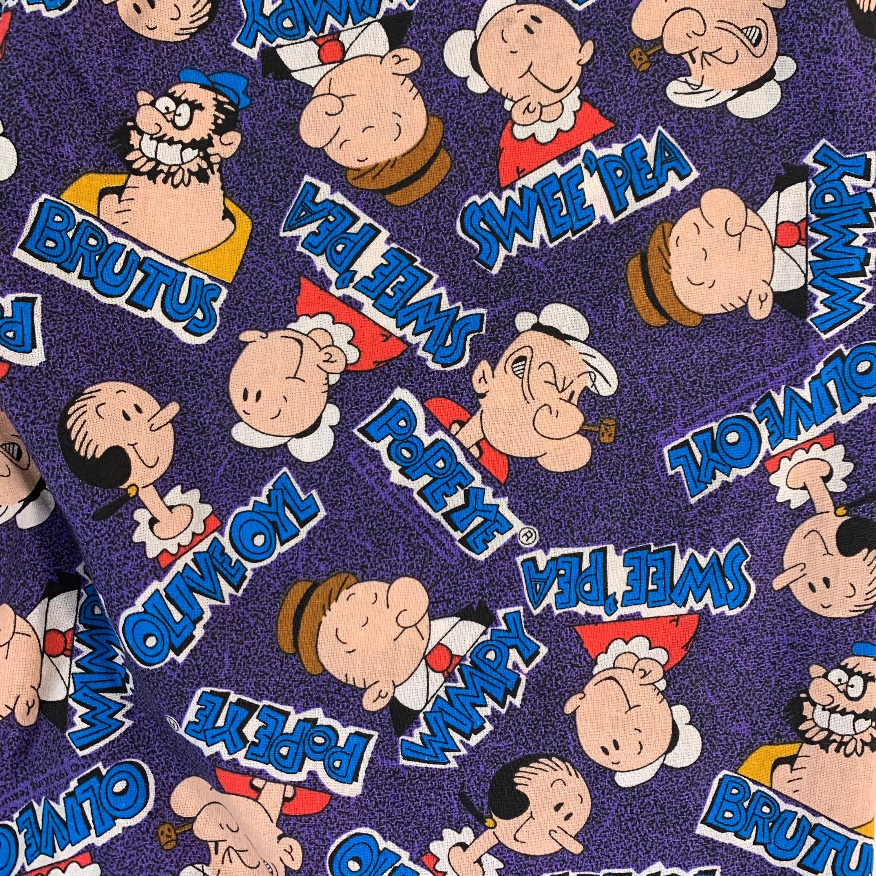 Vintage Popeye "King Features Syndicate" All Over Print Shorts
