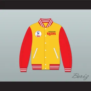 WHA Vancouver Blazers Yellow and Red Varsity Letterman Jacket-Style Sweatshirt 1