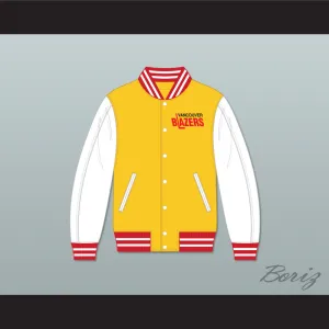 WHA Vancouver Blazers Yellow and White Varsity Letterman Jacket-Style Sweatshirt 2