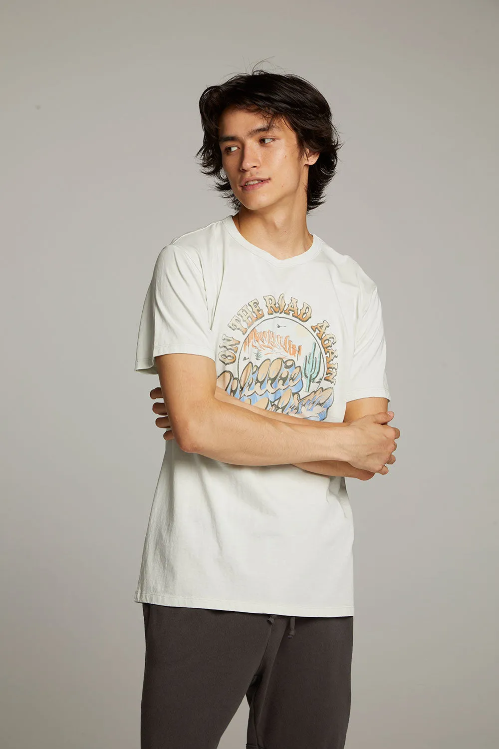Willie Nelson On The Road Again Crew Neck Tee
