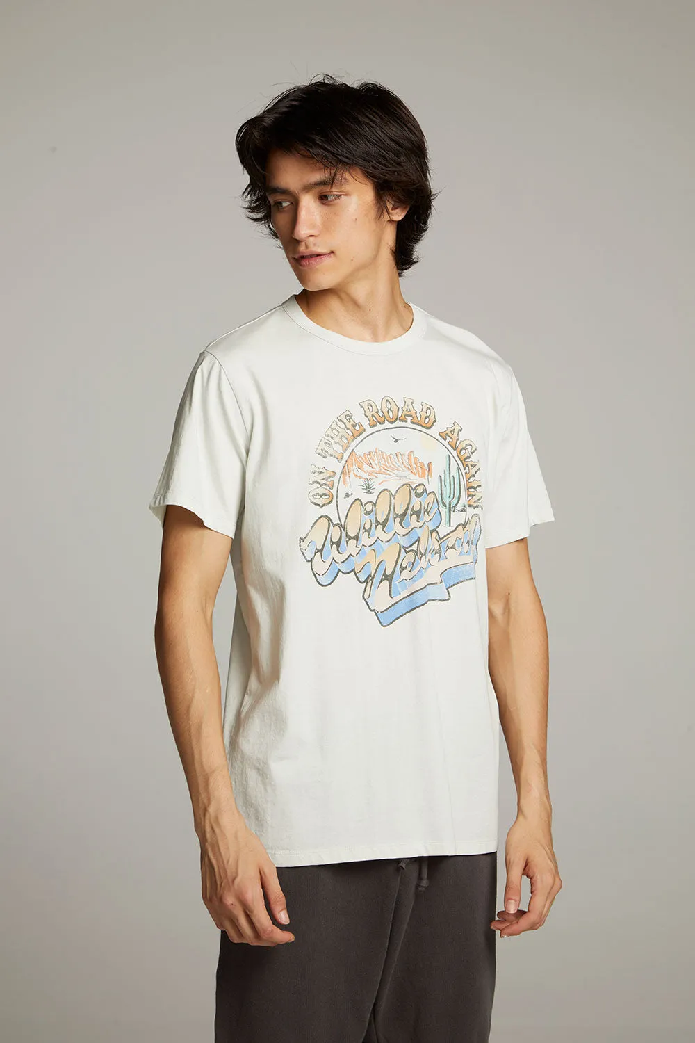 Willie Nelson On The Road Again Crew Neck Tee