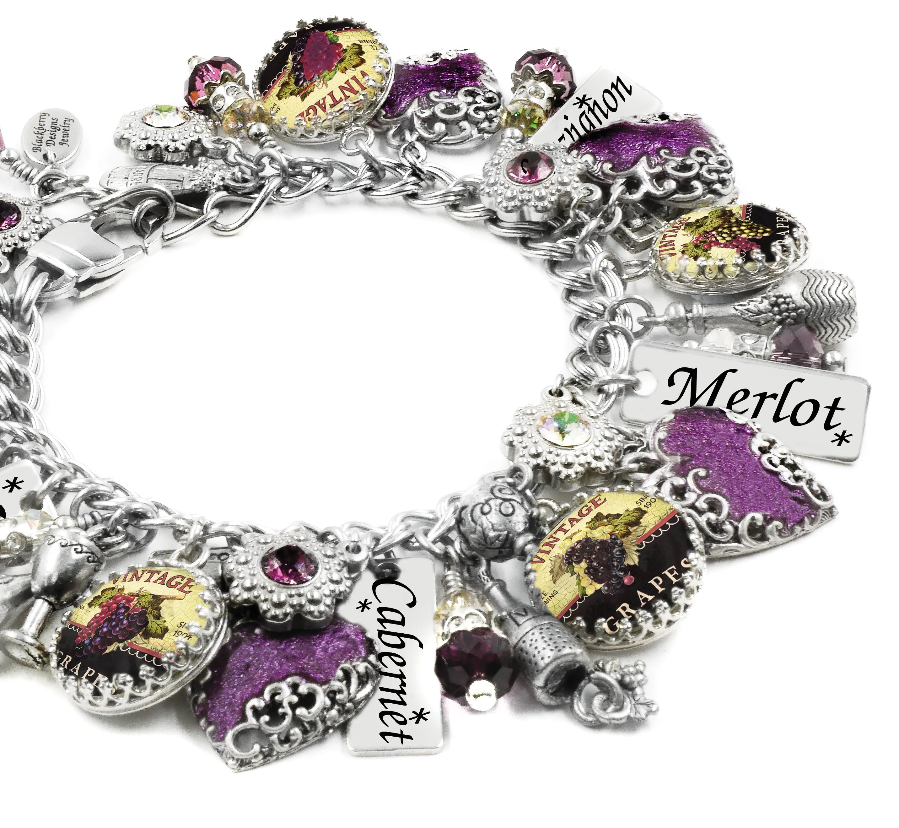 Wine Tasting Charm Bracelet