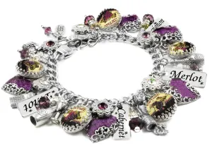 Wine Tasting Charm Bracelet