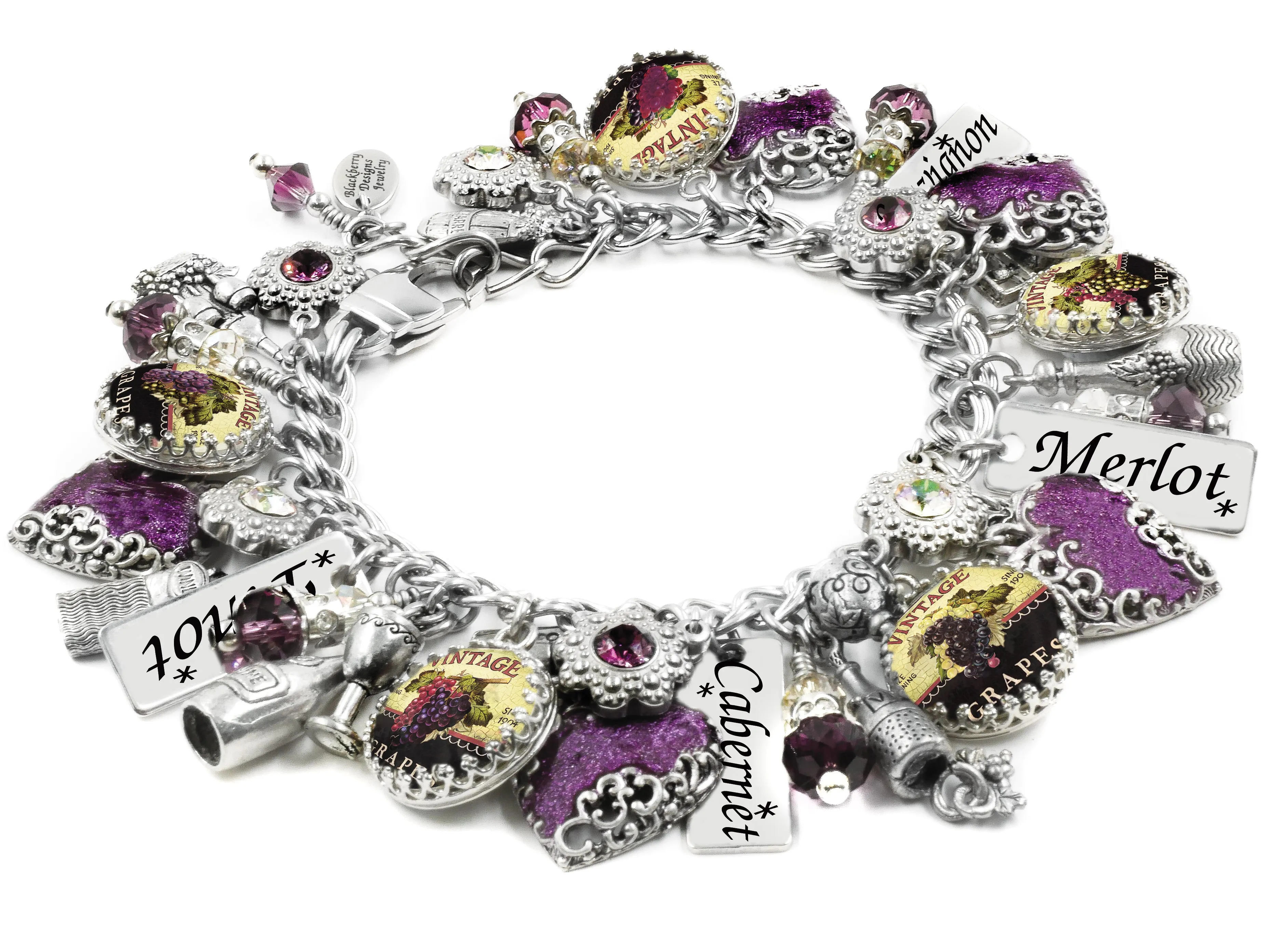 Wine Tasting Charm Bracelet
