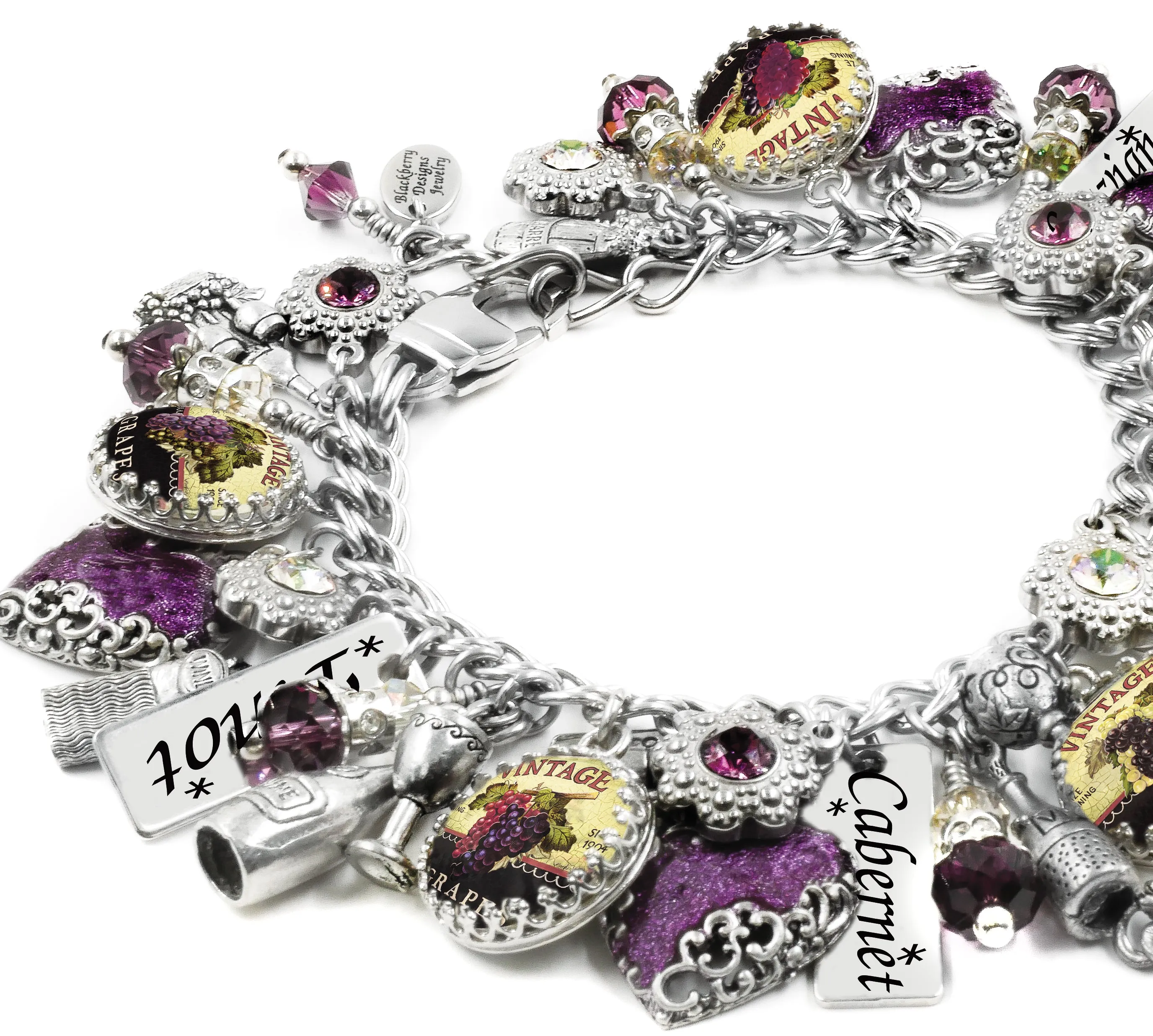 Wine Tasting Charm Bracelet