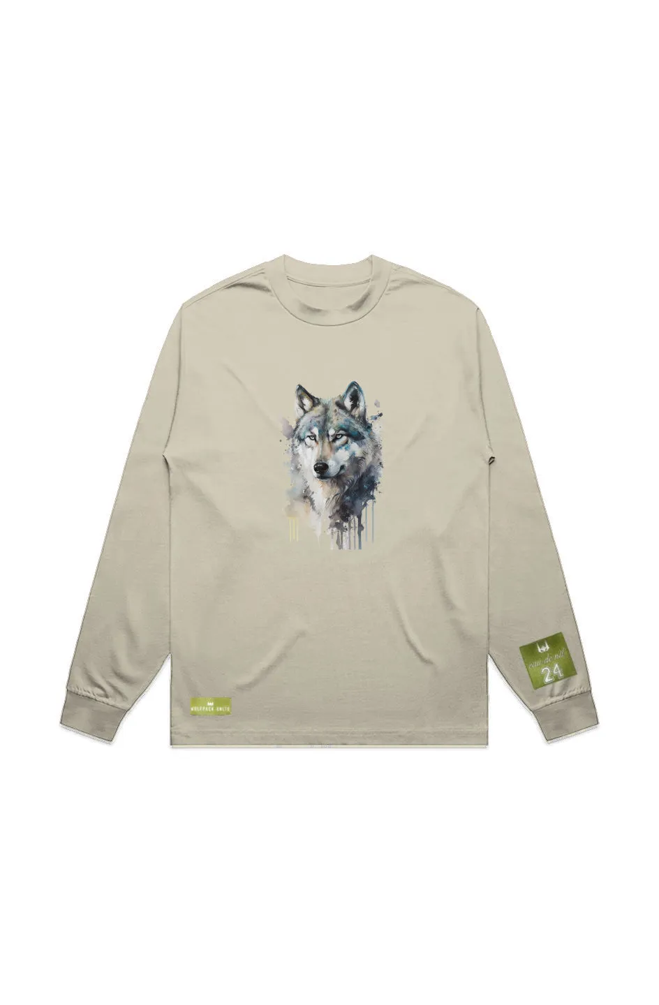 WOLFPACK UNLTD L/S GRAPHIC TEE | WHITE NIGHT RIDER | BUTTER BEIGE