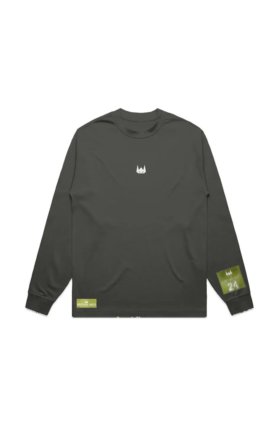WOLFPACK UNLTD "BOLD STATEMENT" HEAVYWEIGHT OVERSIZED L/S EMBROIDERED TEE | CYPRESS