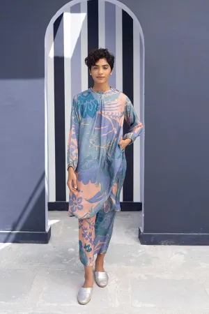 YAM   I  Galera  BORNEO KURTA SET 2  (KURTA & PANTS) SILK MULTI YAMBILLIE32