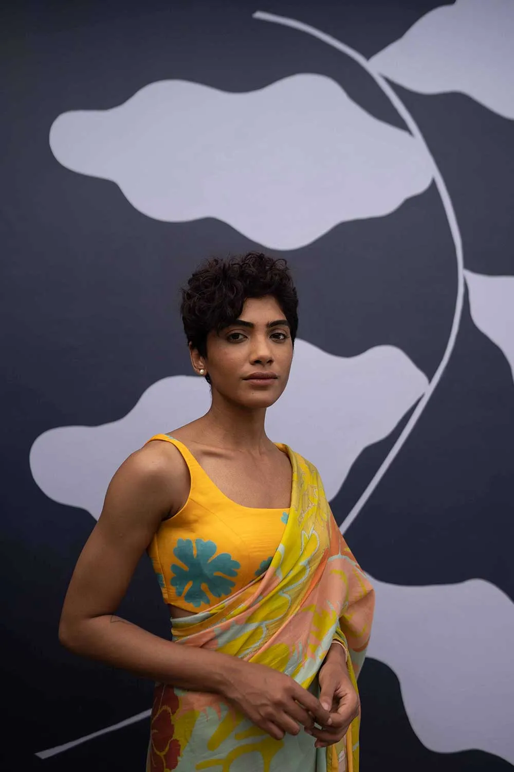 YAM   I   Passeig De Gracia SKYE SAREE 1  (SAREE)  [BLOUSE STITCHED/ UNSTITCHED NOT INCLUDED] PURE HABUTAI SILK MULTI YAMSR20